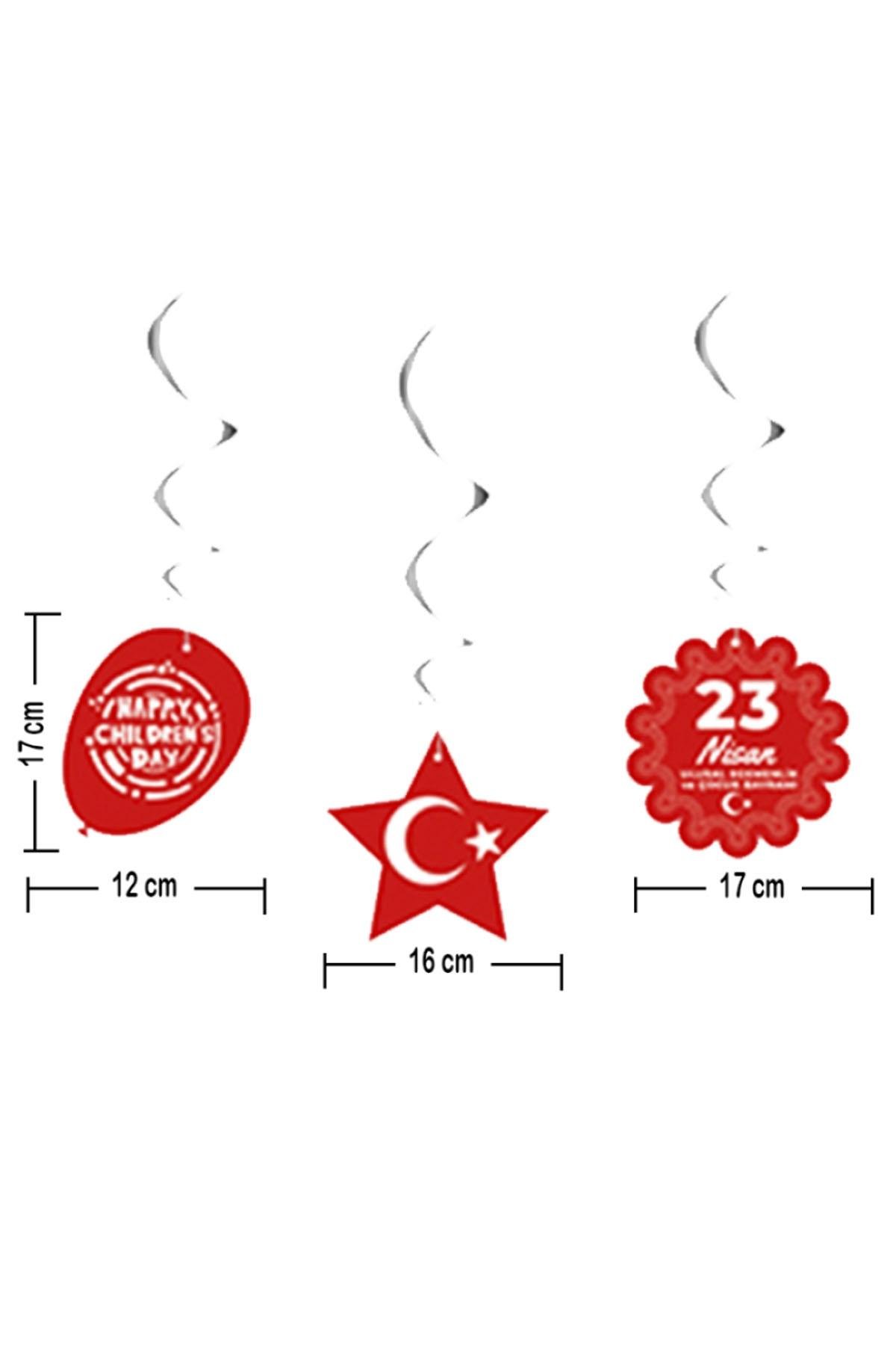 En Güzel Bayram 23 Nisan Sarkıt Süs 6'lı