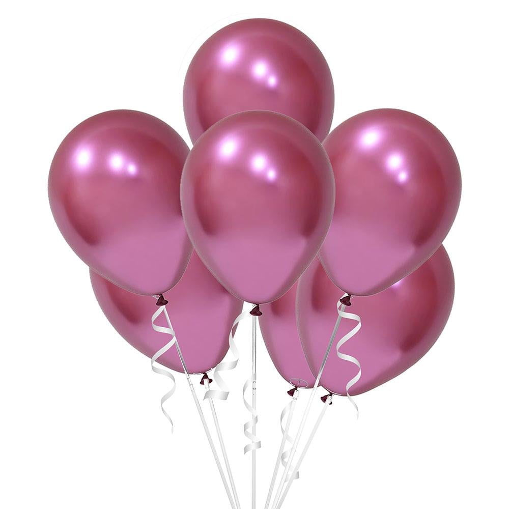 Fuşya Metalik Krom Lateks Balon 10'lu