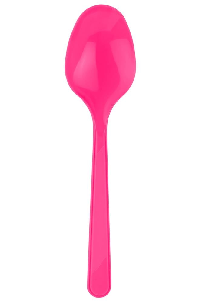 Fuşya Plastik Kaşık 10'lu