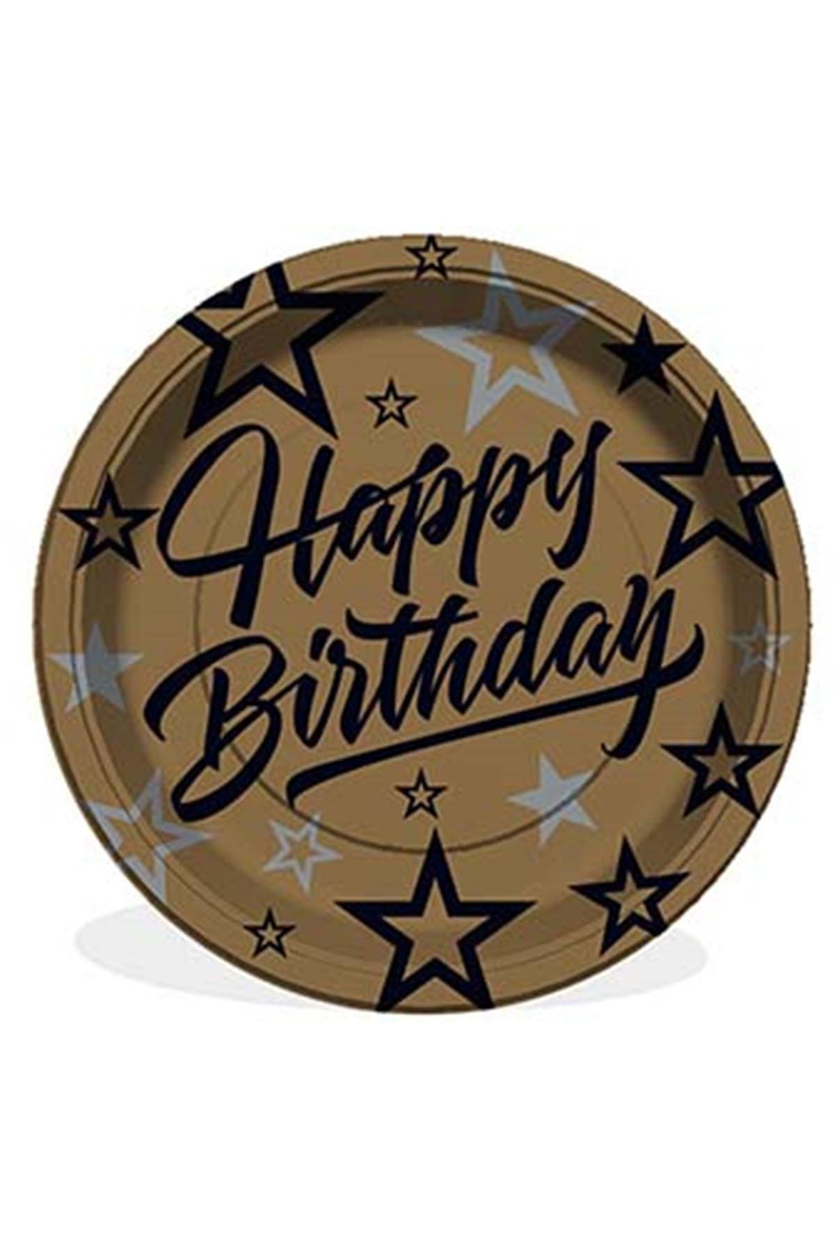 Golden Stars Karton Tabak 23 cm 8'li