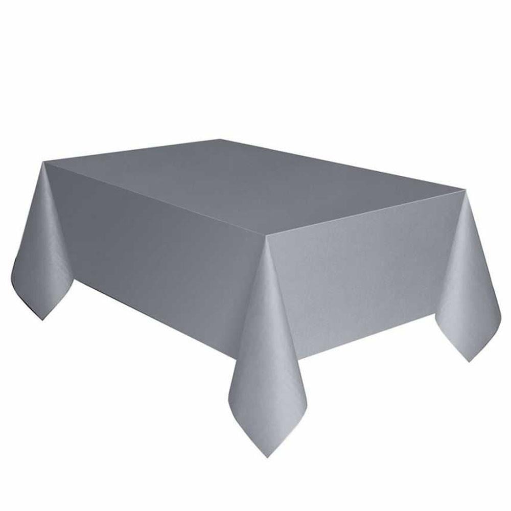 Gümüş Plastik Masa Örtüsü 137x270 cm