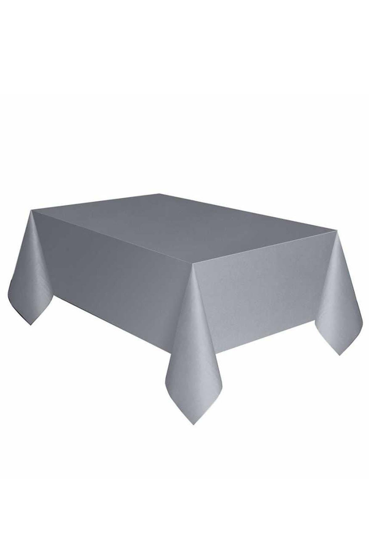 Gümüş Plastik Masa Örtüsü 137x270 cm