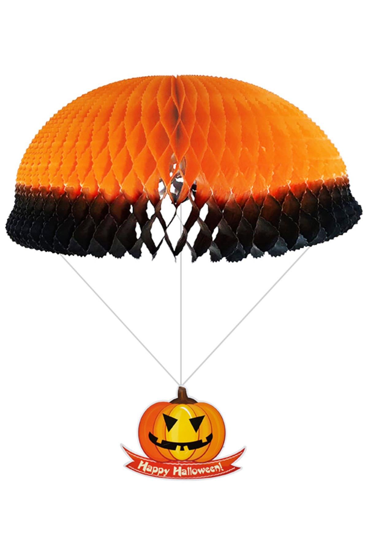 Halloween Happy Balkabağı Figürlü Paraşüt Süs