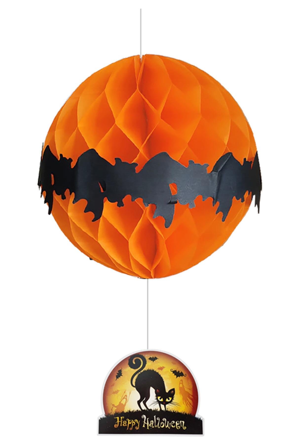 Halloween Kedi Figürlü Petek Süs