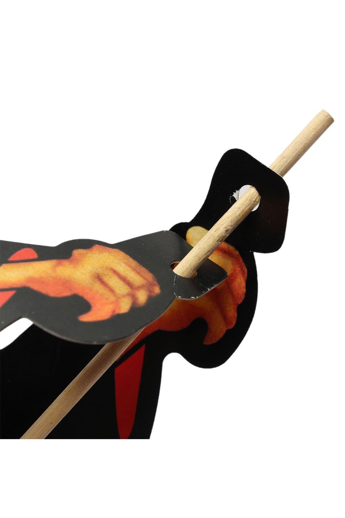 Halloween Süpürgeli Cadı Petek Süs