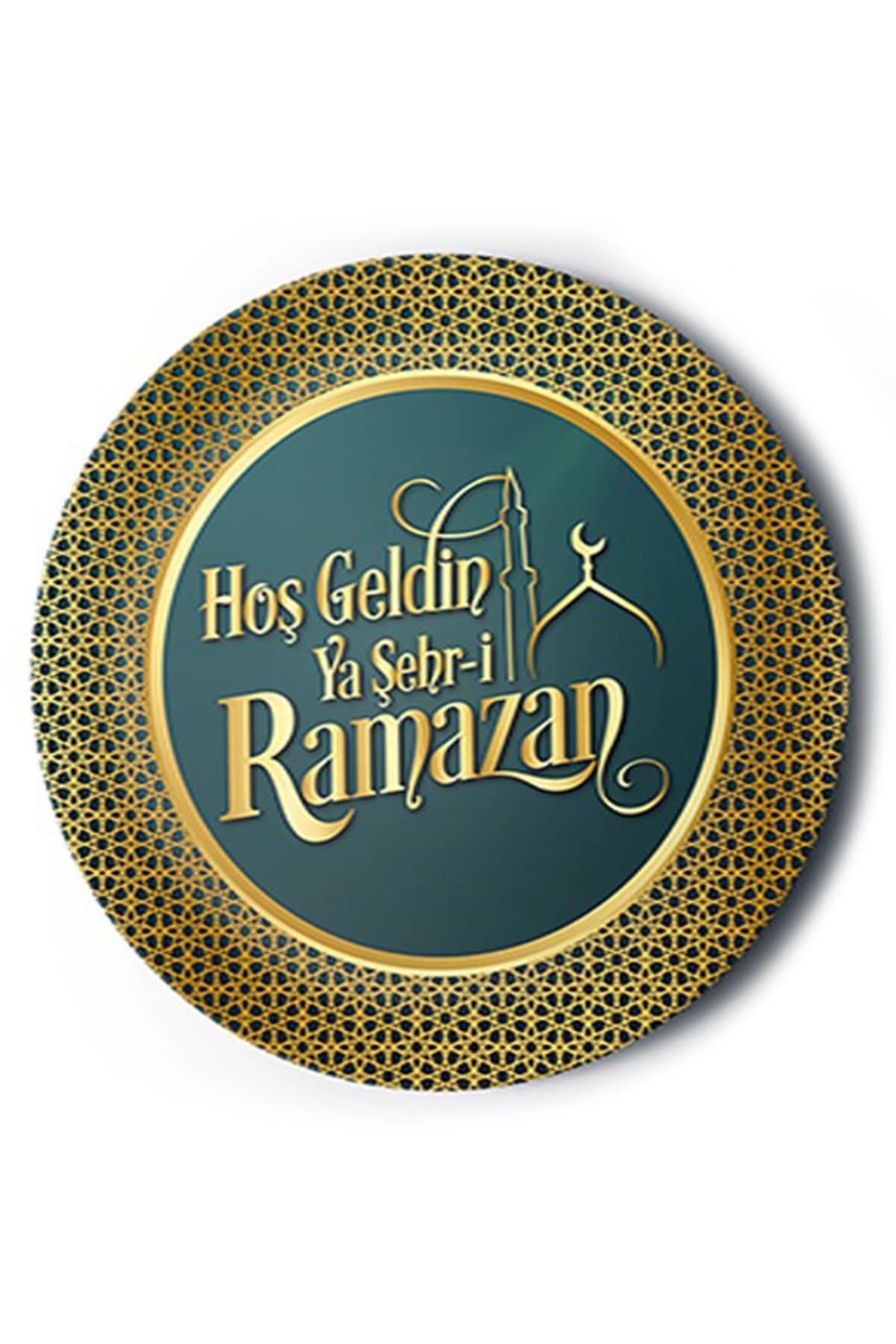 Hoş Geldin Ramazan Baskılı Karton Tabak 23 cm 8'li