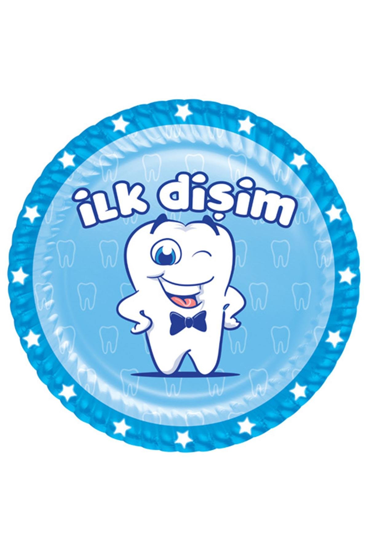 İlk Dişim Erkek Karton Tabak 23 cm 8'li