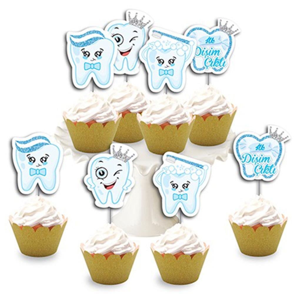 İlk Dişim Mavi Simli Eva Delux Kürdan 8'li