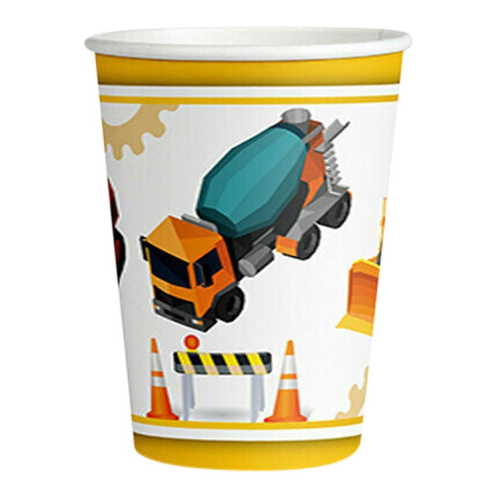 İnşaat Partisi Karton Bardak 8'li