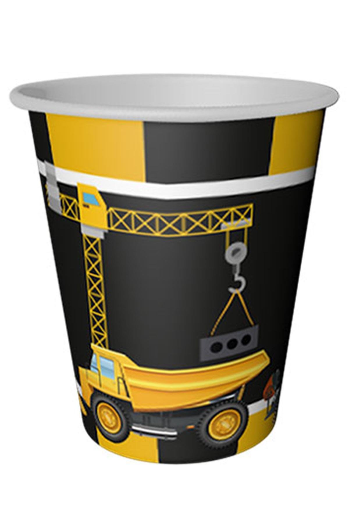 İnşaat Temalı Karton Bardak 8'li