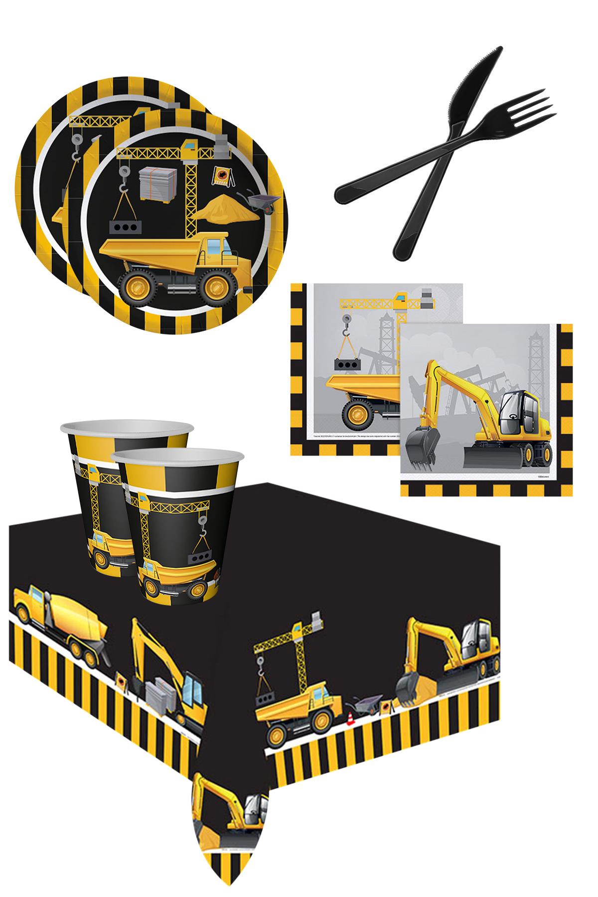 İnşaat Temalı Parti Seti 8 Kişilik