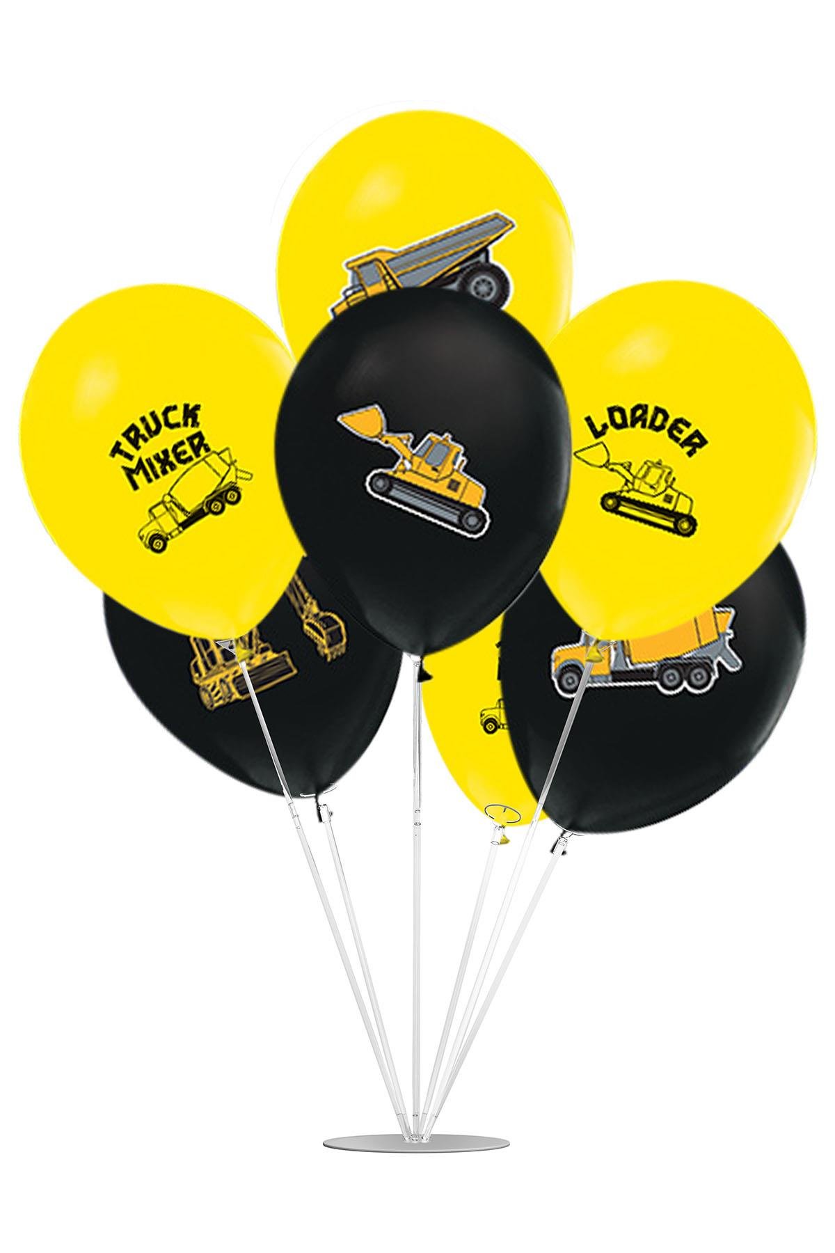 İnşaat Temalı Temalı Balon Stand Set 7'li