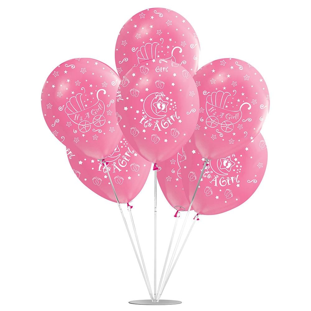 It's a Girl Temalı Pembe Balon Stand Set 7'li