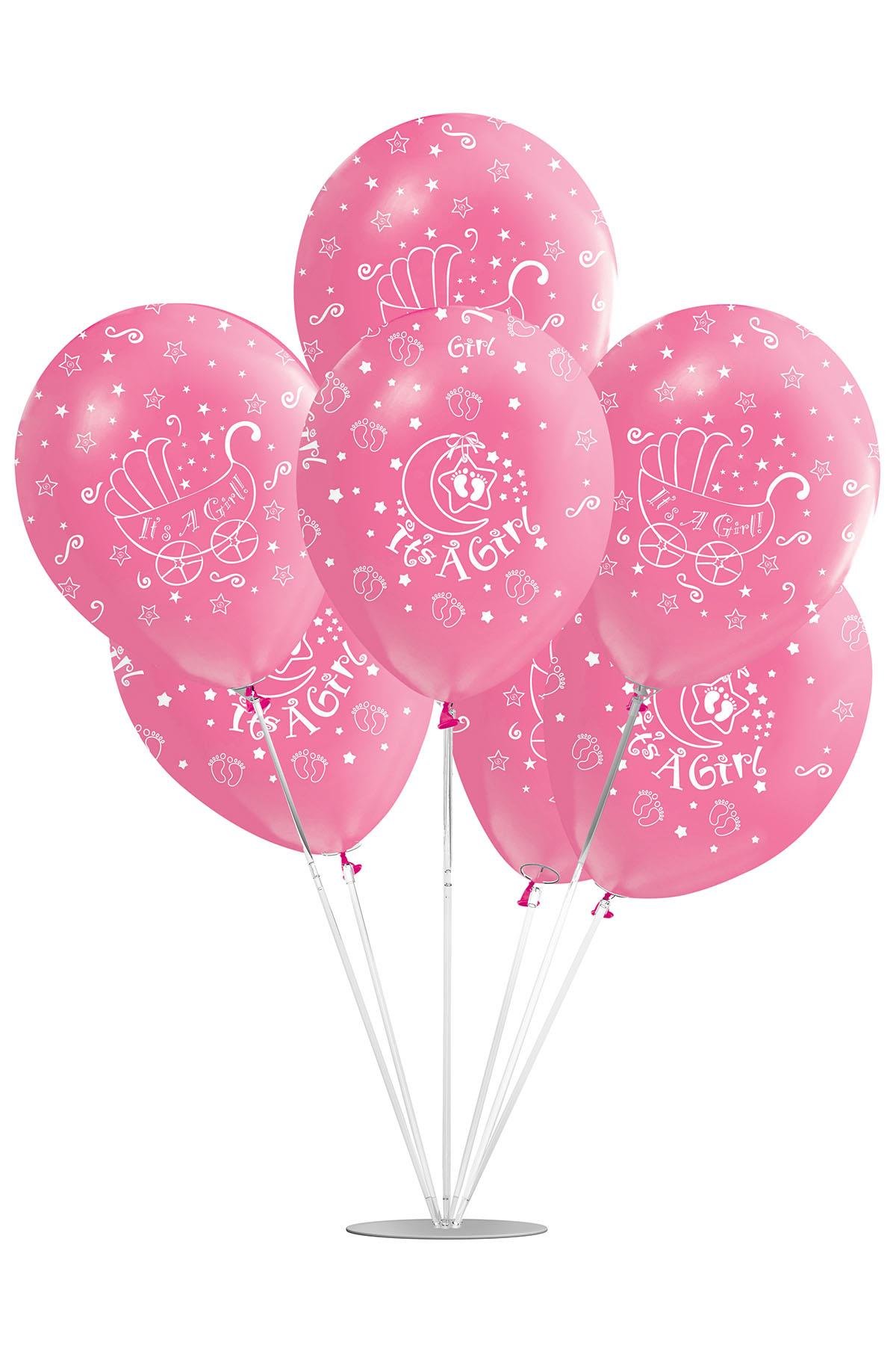 It's a Girl Temalı Pembe Balon Stand Set 7'li