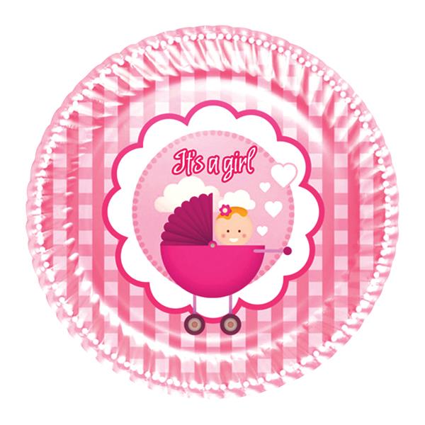 Its'a Girl Karton Tabak 23 cm 8'li