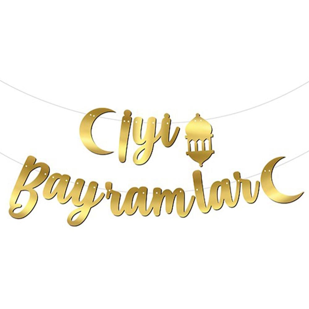 İyi Bayramlar Kaligrafi Afiş Altın