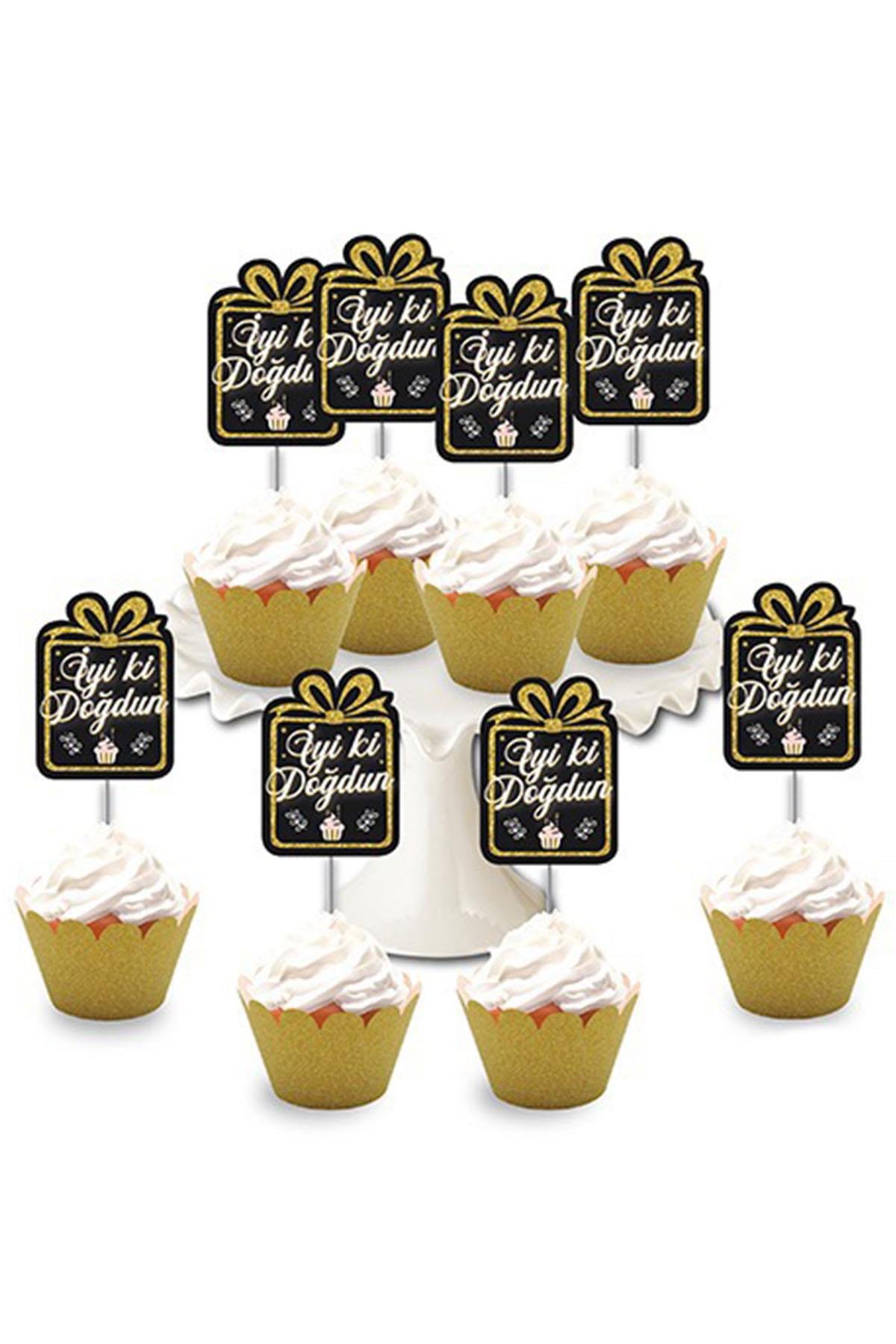 İyi ki Doğdun Simli Eva Delux Kürdan 8'li