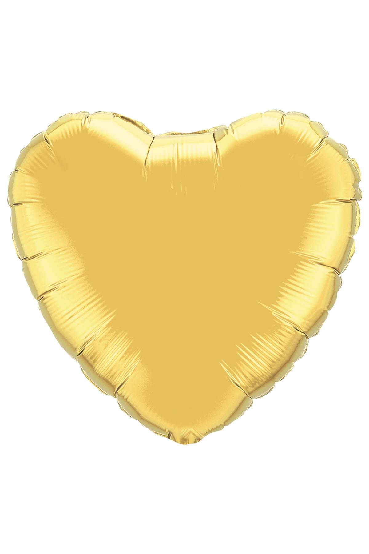 Kalp Folyo Balon Altın 45 cm