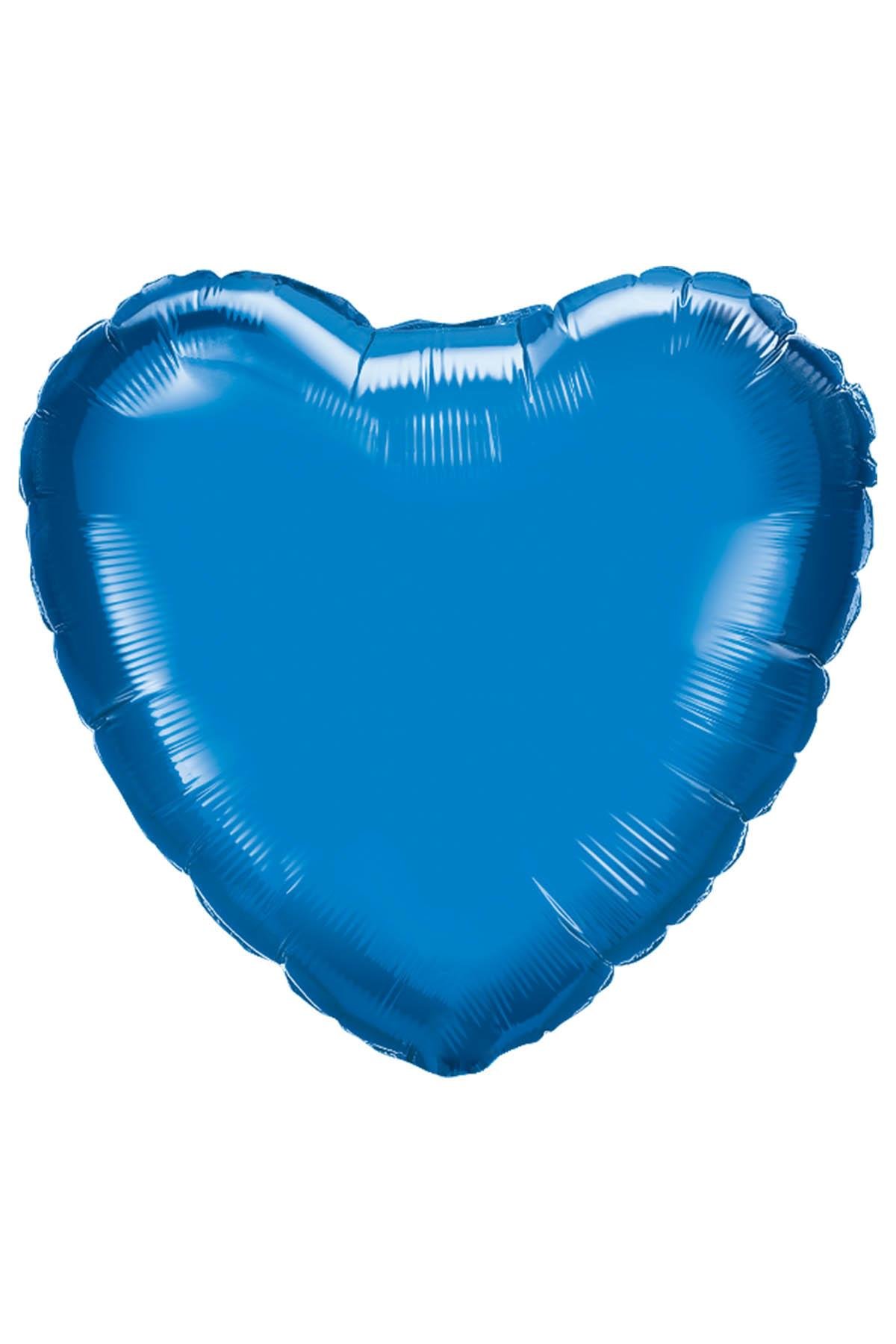Kalp Folyo Balon Mavi 45 cm