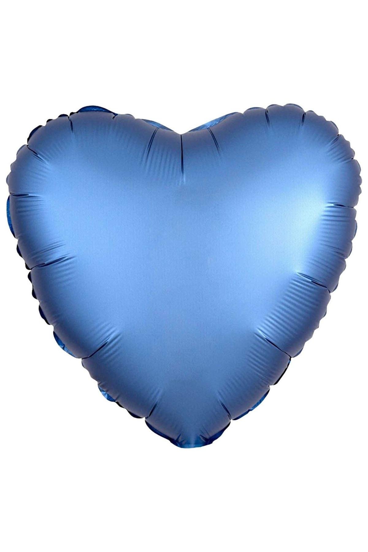 Kalp Krom Folyo Balon Lacivert 45 cm