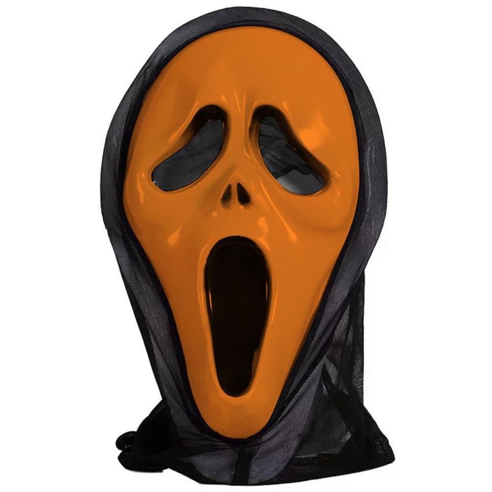Kapşonlu Çığlık Maskesi Ghost Scream Mask Turuncu
