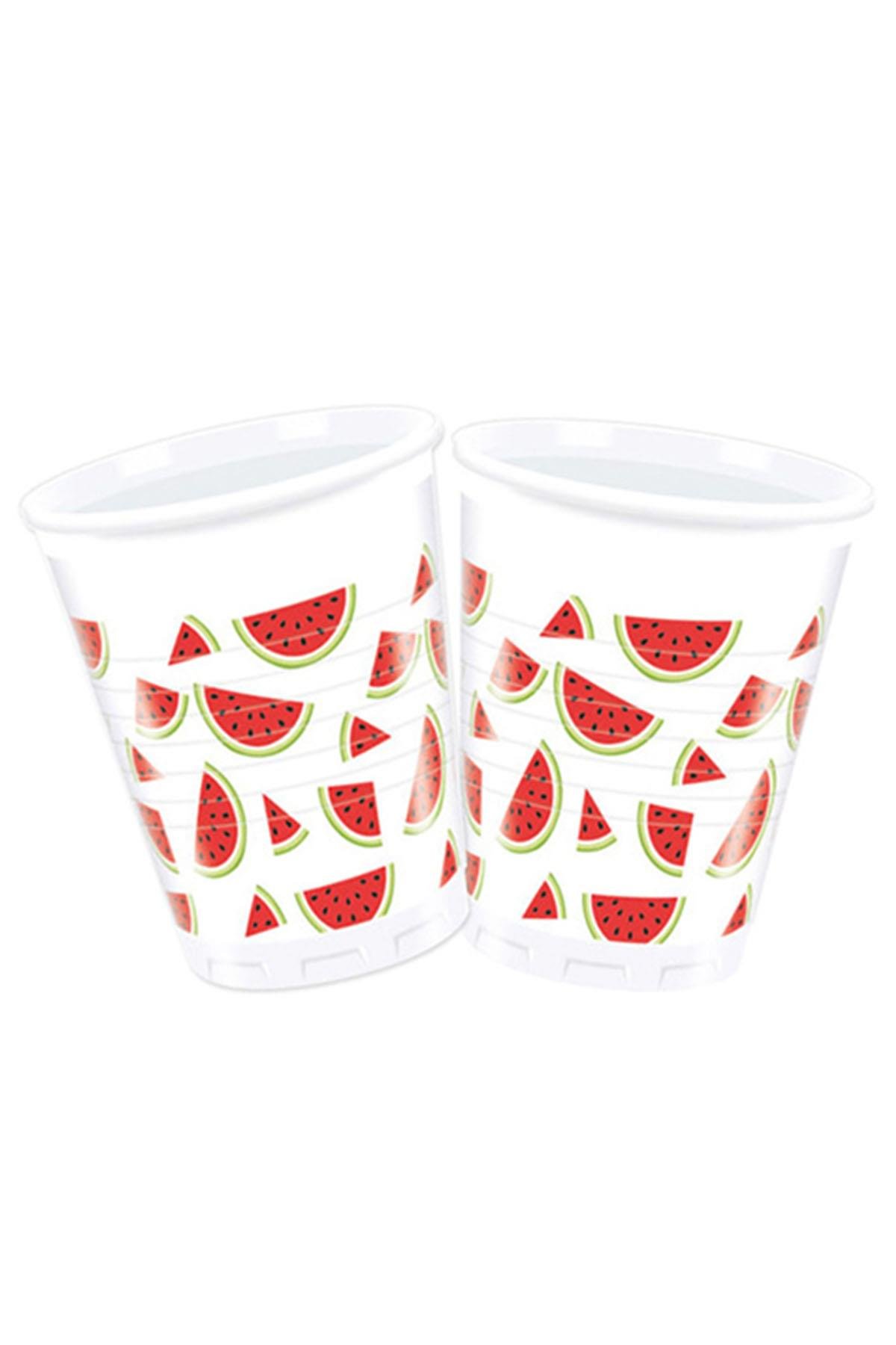 Karpuz Plastik Bardak 200cc 8'li