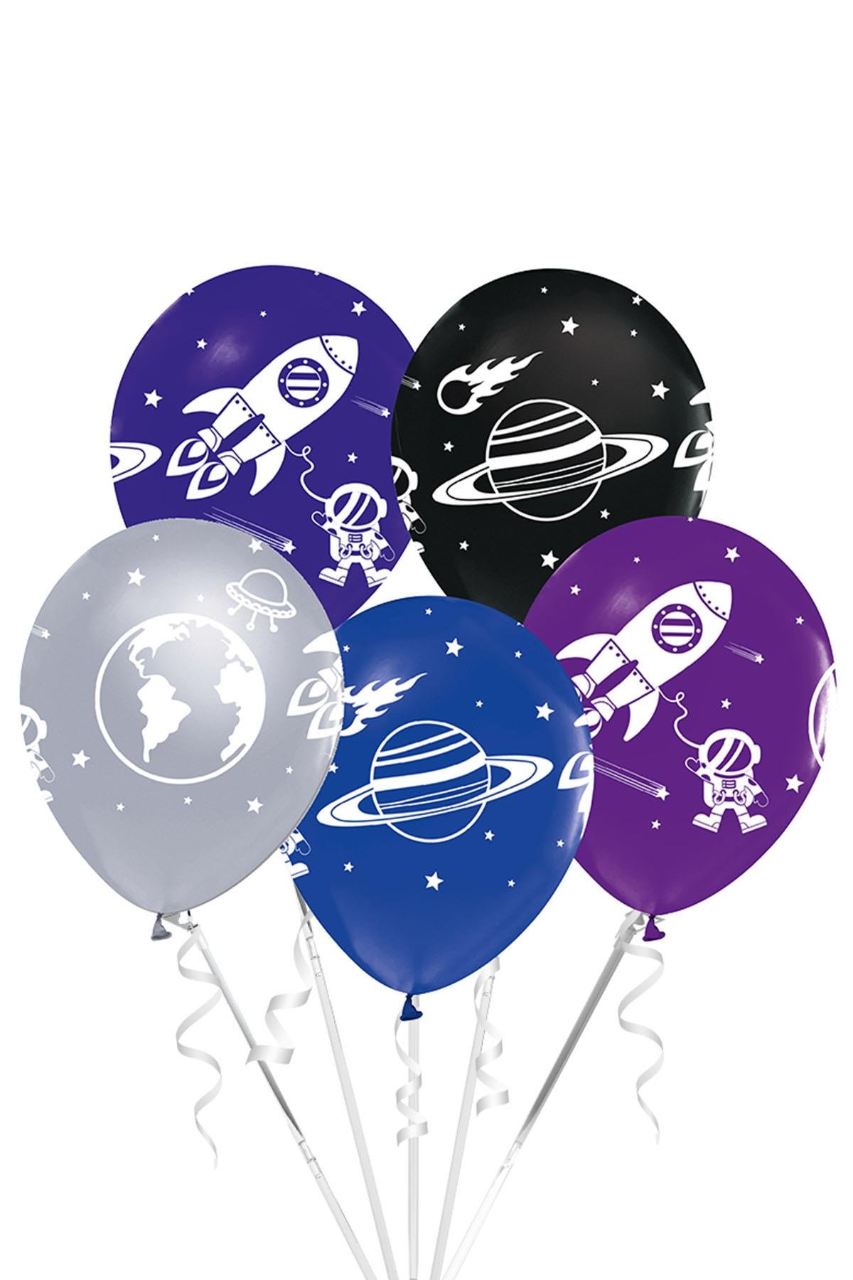 Kozmik Galaksi Temalı Lateks Balon 10'lu