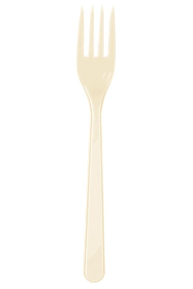 Krem Plastik Çatal 10'lu