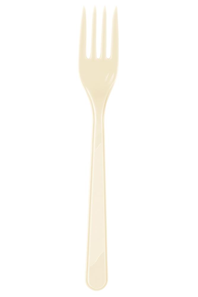 Krem Plastik Çatal 24'lü