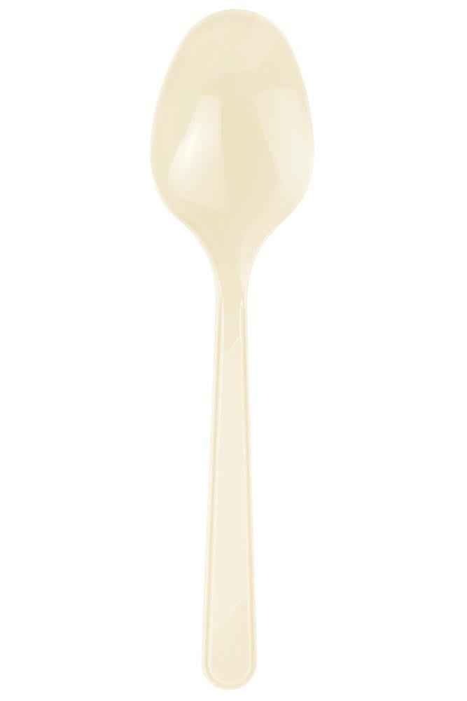 Krem Plastik Kaşık 10'lu