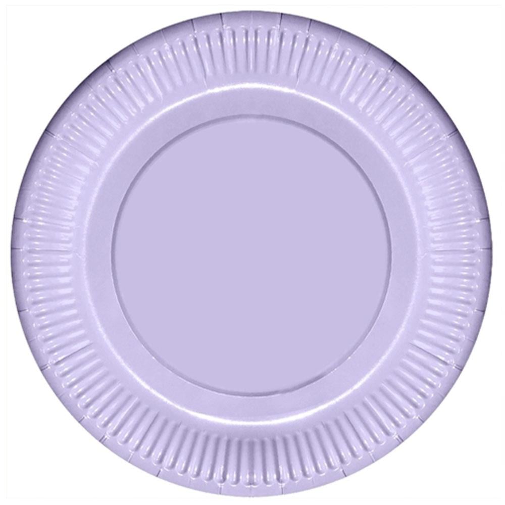 Lila Makaron Karton Tabak 23 cm 8'li