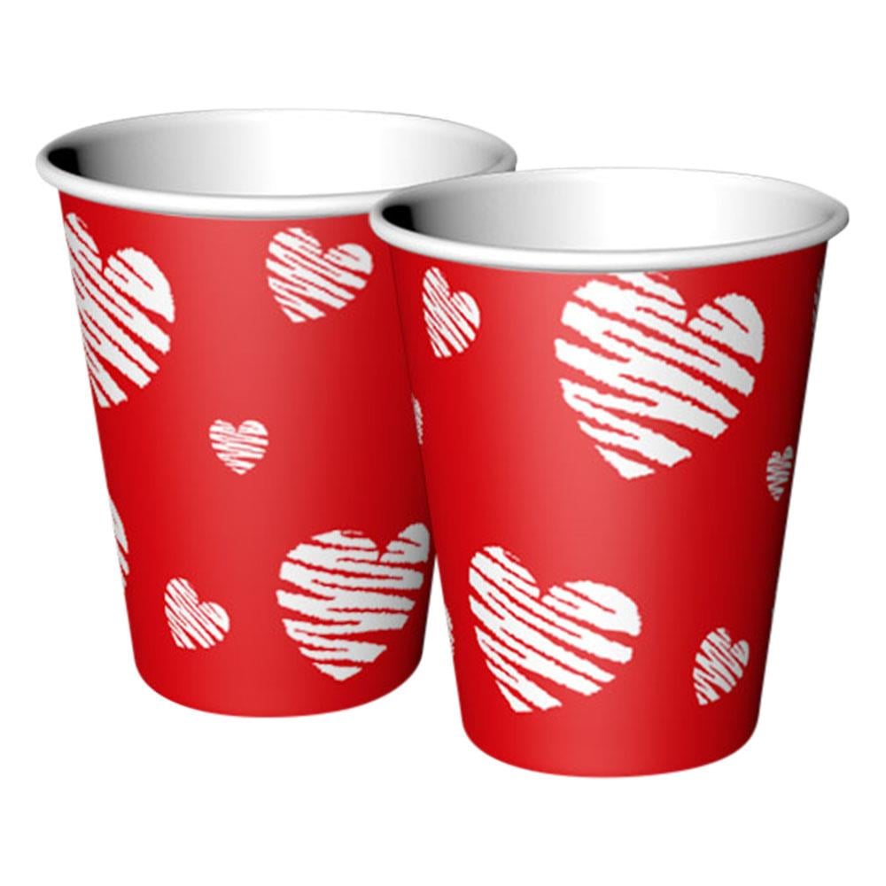 Love Karton Bardak 8'li