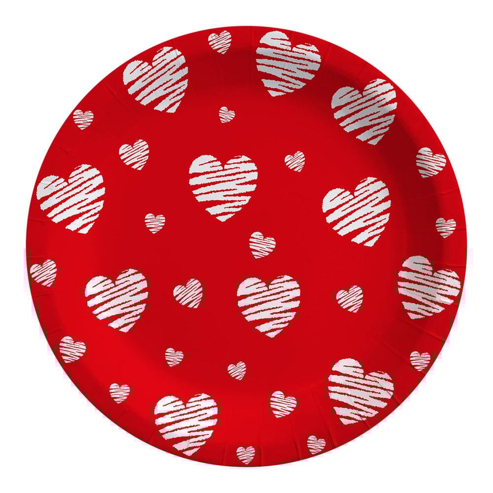 Love Karton Tabak 23 cm 8'li