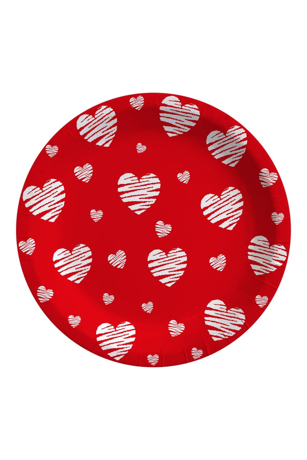 Love Karton Tabak 23 cm 8'li