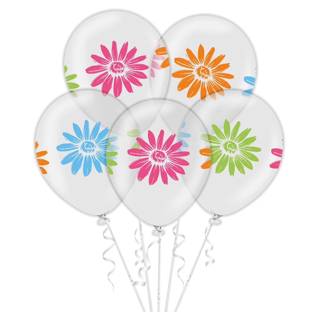 Manolya Baskılı Şeffaf Lateks Balon 10'lu
