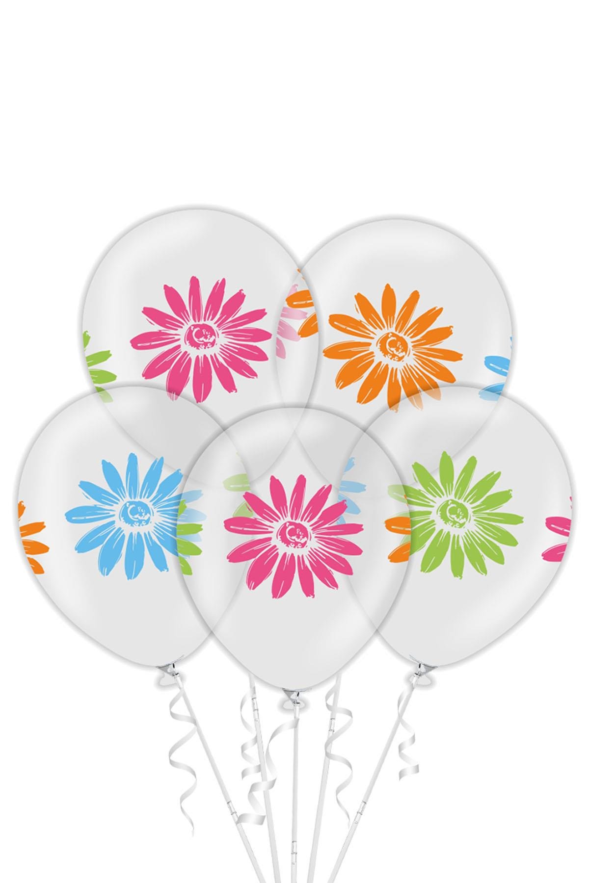 Manolya Baskılı Şeffaf Lateks Balon 10'lu