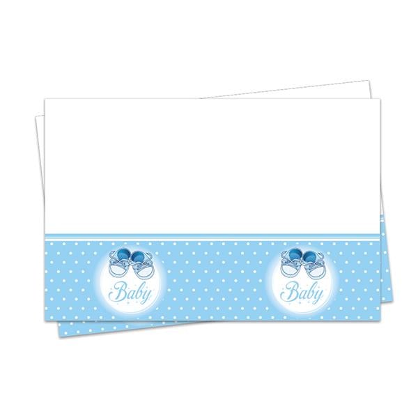 Mavi Patikler Plastik Masa Örtüsü 120x180 cm