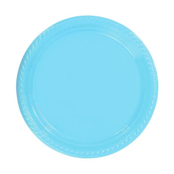 Mavi Plastik Tabak 22 cm 10'lu