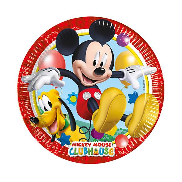 Mickey Playful Karton Tabak 23 cm 8'li