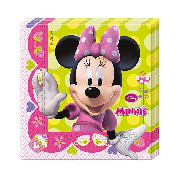 Minnie Pembe Fiyonklu Kağıt Peçete 33x33 cm 20'li