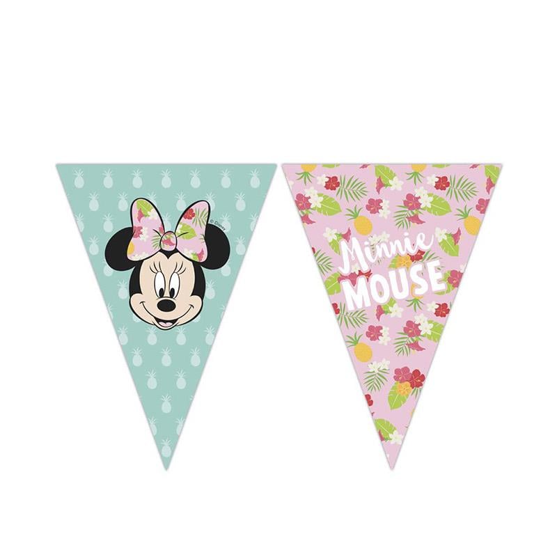 Minnie Tropical Lisanslı Üçgen Bayrak Afiş