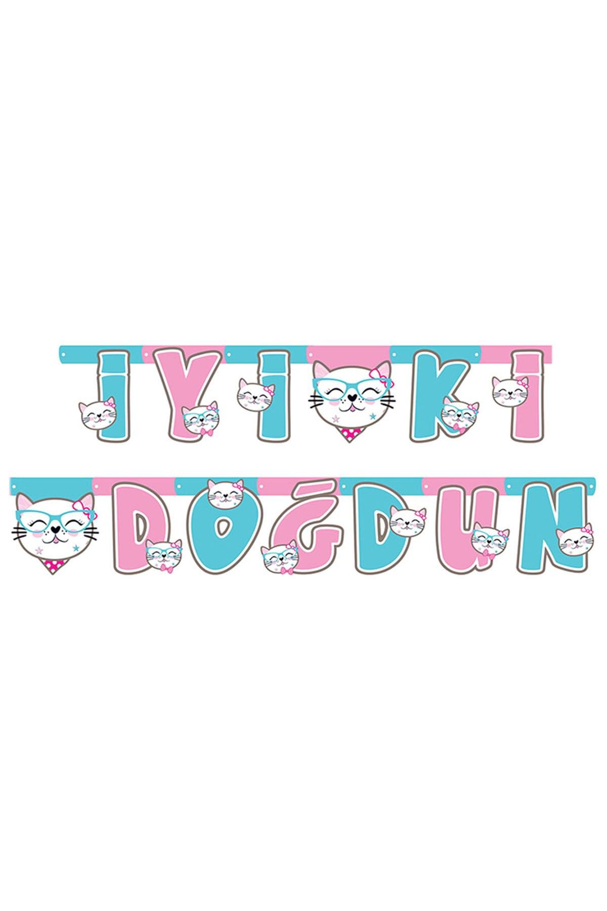 Miss Cat İyi ki Doğdun Harf Afiş