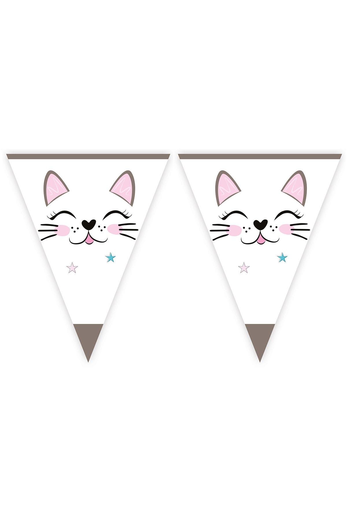 Miss Cat Lisanslı Üçgen Bayrak Afiş