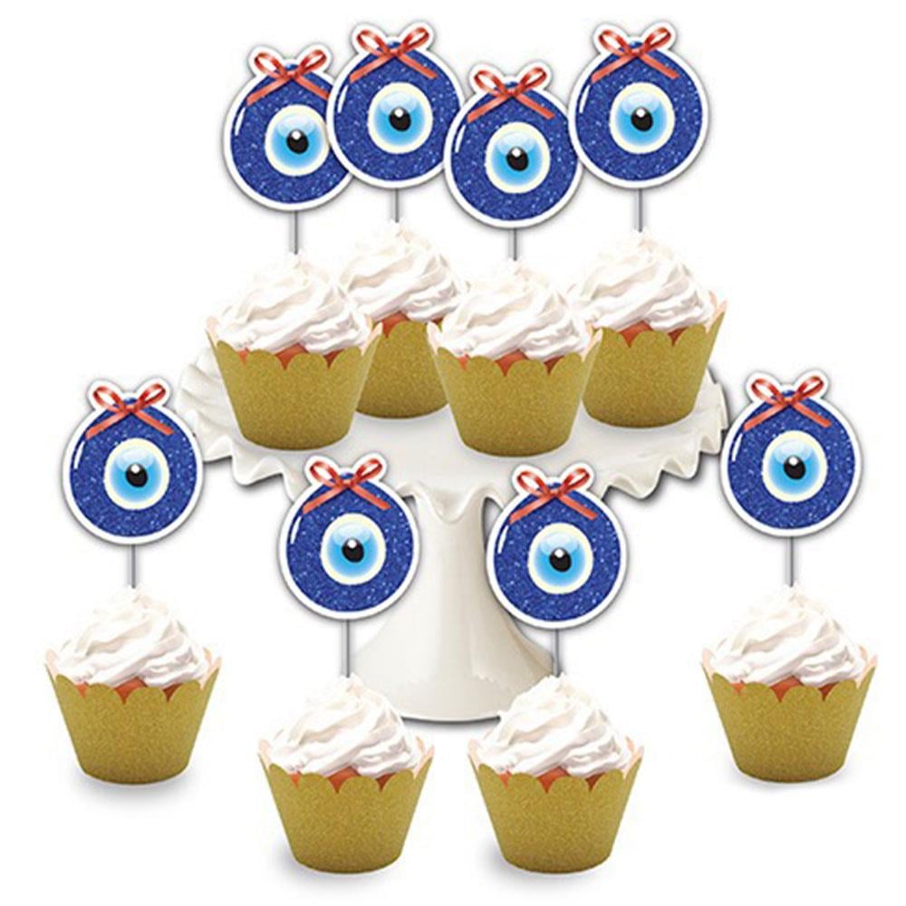 Nazar Boncuğu Simli Eva Delux Kürdan 8'li