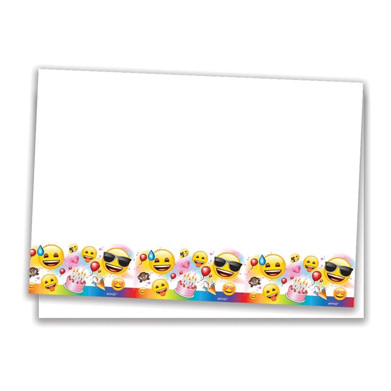 Parti Emoji Plastik Masa Örtüsü 120x180 cm