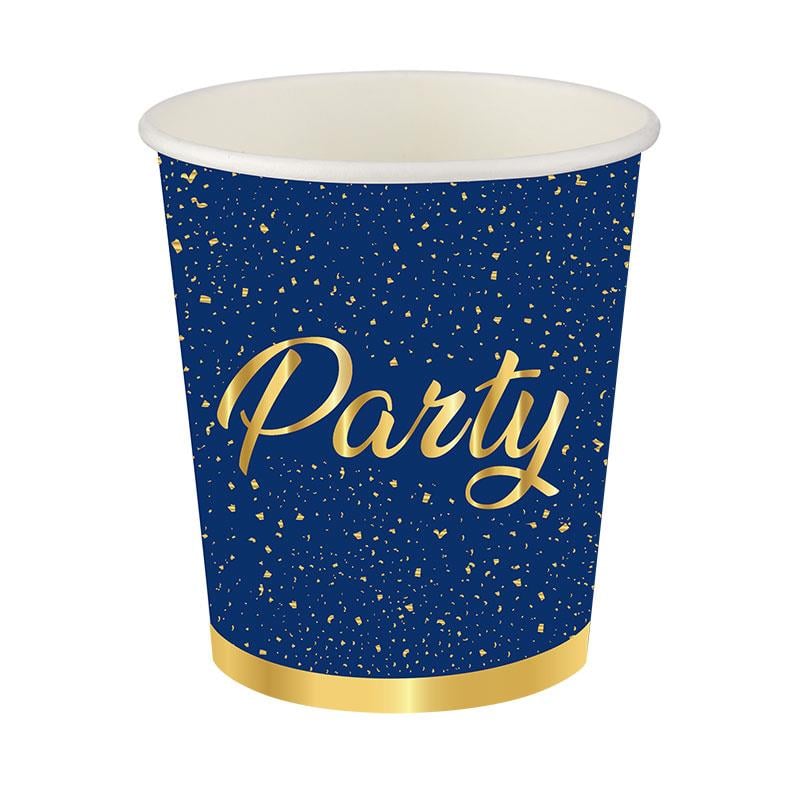 Parti Zamanı Lacivert Karton Bardak 8'li