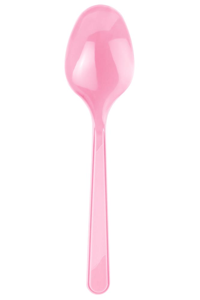 Pembe Plastik Kaşık 24'lü