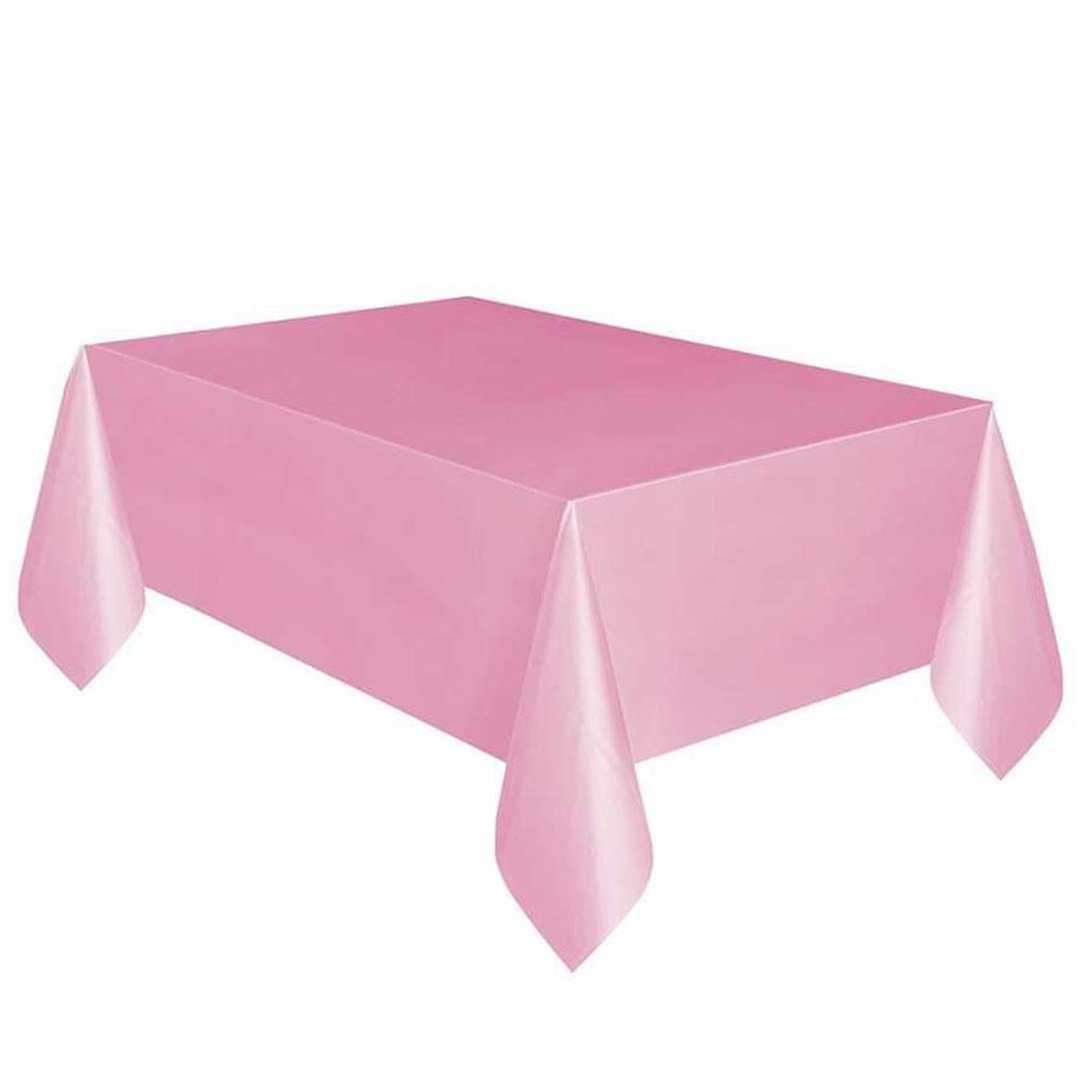 Pembe Plastik Masa Örtüsü 137x270 cm