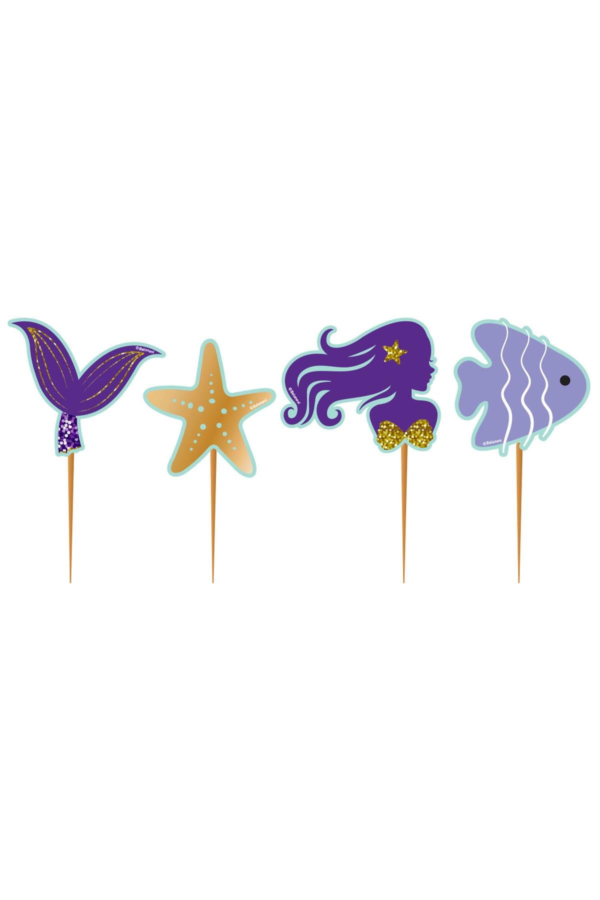 Pırıltılı Deniz Kızı Lisanslı Kürdan 10'lu