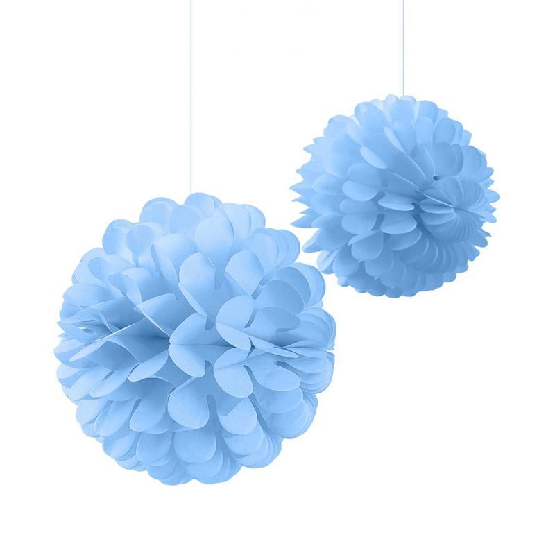 Ponpon Dekor Süs Seti Mavi 2'li